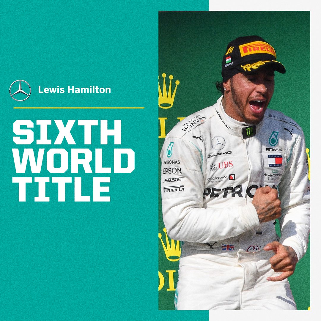 ESPNF1's tweet photo. Lewis Hamilton is a six time world champion! 🏆 https://t.co/QiFOE3RcZp