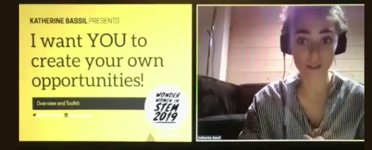 katherinebassil's tweet photo. Was a pleasure to share my insights about creating opportunities at #WWinSTEM19. Such an interactive online conference! Great organization @herstemstory! https://t.co/r9XzI5piLm