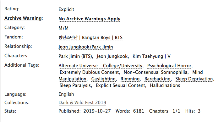 darkandwildfest's tweet photo. day 04 🖤
‣ when we all fall asleep (where do we go?) 
‣ jungkook/jimin
‣ rated explicit

https://t.co/pvyLPhC9wt https://t.co/pYJXXES67H