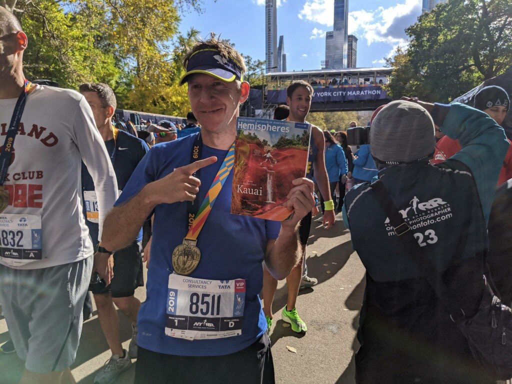 Hey <a href="/united/">United Airlines</a> just finished the 2019 NYC Marathon!   Thanks for the bib!  #hemigram