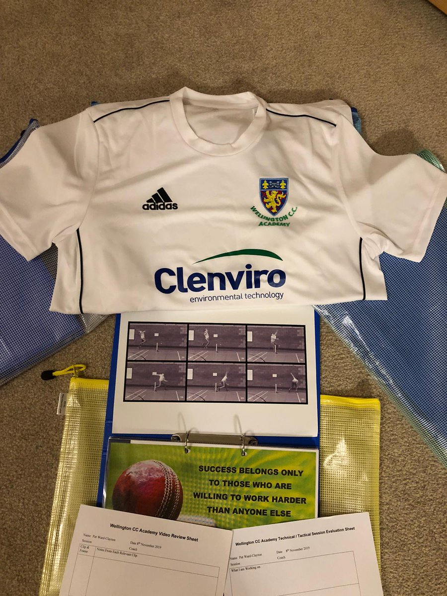 Each Academy player’s development pack contains their video analysis folder, self assessment record sheets and of course the Academy training top. Watch out for another special addition in the next couple of days 
<a href="/CricketShrops/">Cricket Shropshire</a> <a href="/ShropCCLeague/">ShropshireCCLeague</a> #cricket #academy #excellence
