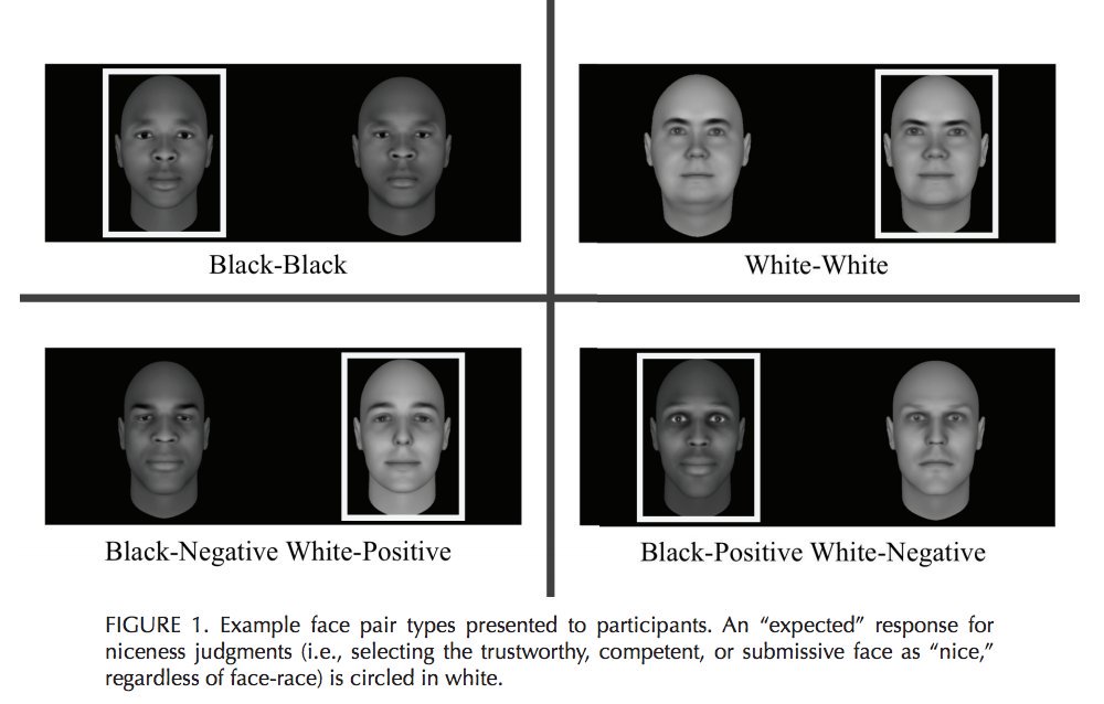 harvarddlabss's tweet photo. In @TesCharlesworth and @banaji's 2019 experiment with DLABSS on face-trait and face-race cues in social evaluations, they found that adults and children predominantly use face-trait cues to determine relative "niceness." Read more here: https://t.co/U7qzA14u0G https://t.co/OFrHX3ZQYT