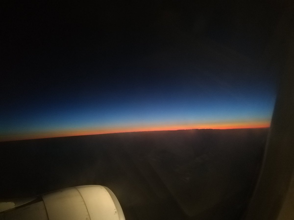 Reaching the continent at first light! Road to #CHEP2019 #HEP