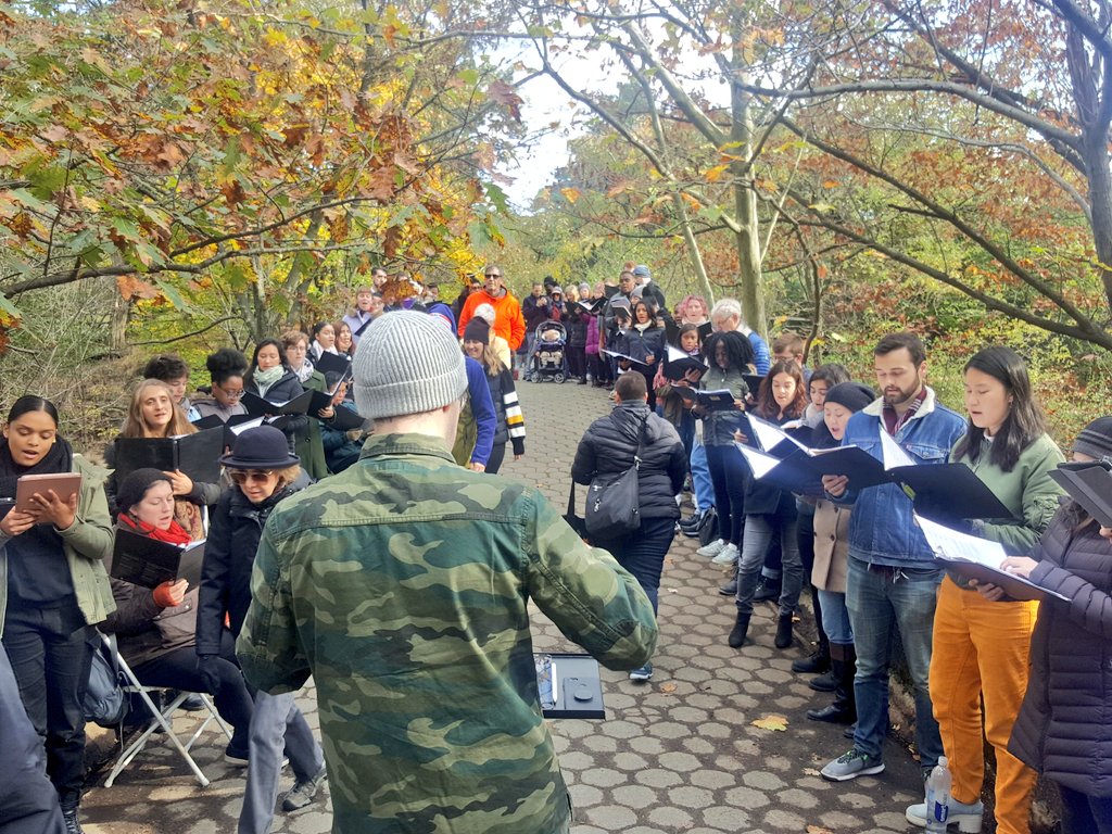 nscholet's tweet photo. Such a cool experience today at @NYBG for the "Chorus of the Forest" by Angélica Negrón, a site-specific work with choral performances in the middle of the gorgeous fall foliage of the Thain Forest #plantlove https://t.co/re6ELOUcM3