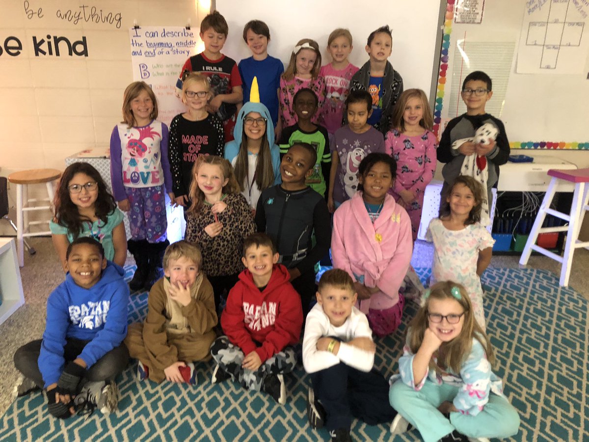 Rolled out of bed and came to school! #HTSpartans #pajamaday