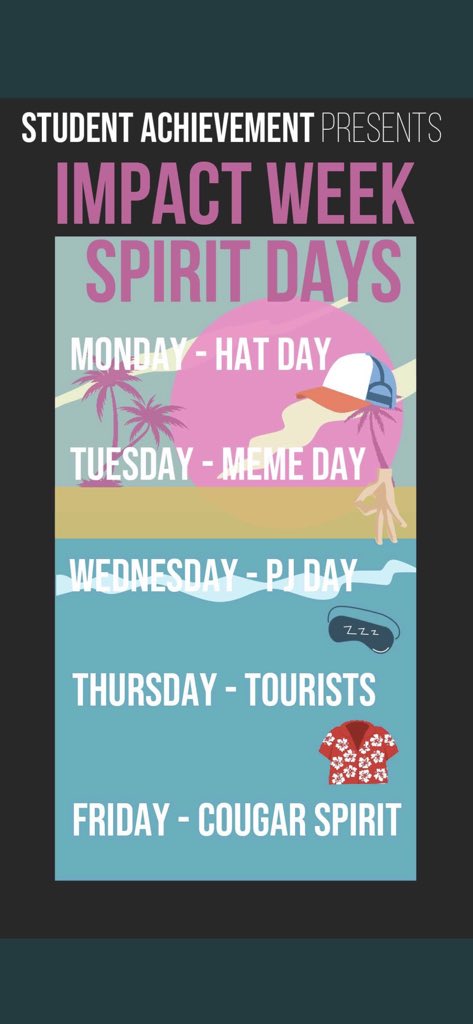 izzy_loyarte's tweet photo. IMPACT WEEK STARTS TOMORROW💖💛💜 Monday’s hat day🧢🧢 impact grams are available both lunches #rchsIMPACT @RCHS_SA https://t.co/g1T1qSyDWt