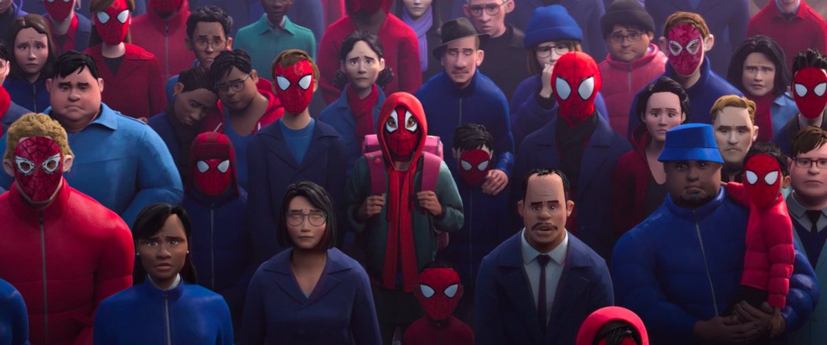 SPIDER-MAN: INTO THE SPIDER-VERSE (2018)

Directed by <a href="/bob_persichetti/">BOB P</a>, @pramsey342, <a href="/rodneyrothman/">Rodney Rothman</a> 
Production Design by Justin Thompson
What we learned from its filmmaker commentary: ops.fyi/Spiderverse
