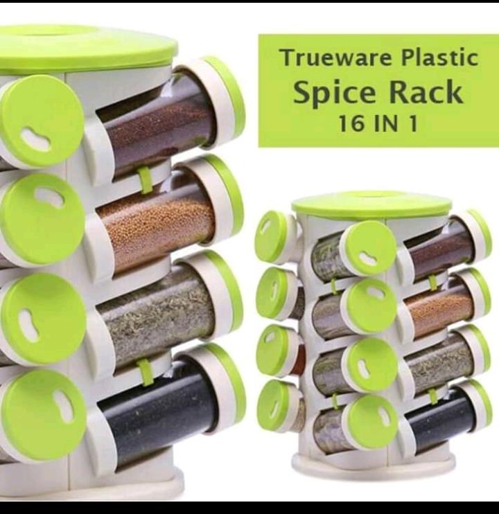 Picture 1: Spice rack 16-in-1 N7,500Picture 2: Water purifier N2,000Picture 3: Bag rack N3,500Picture 4: water proof phone pouch N2,000