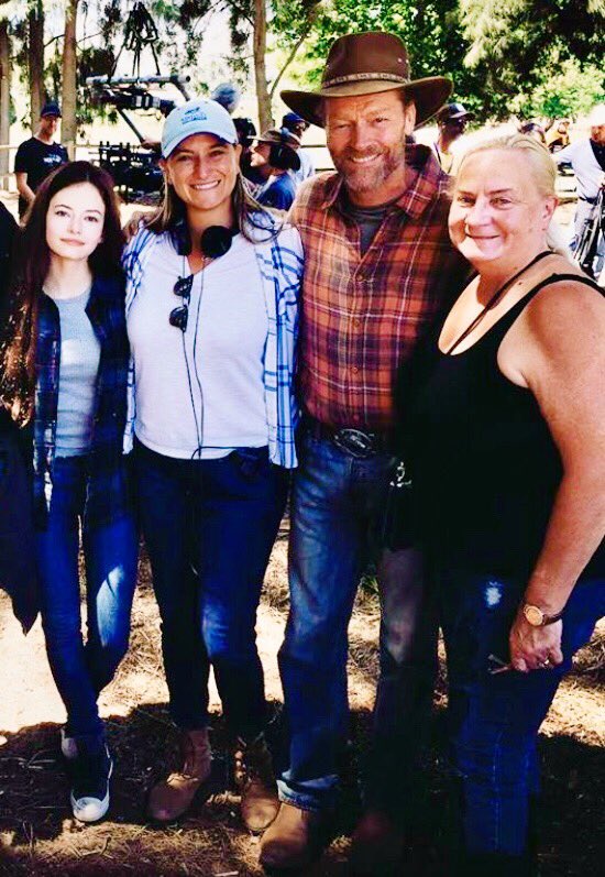 Cowboy Up. Iain Glen in South Africa on the set of Black Beauty with Mackenzie Foy &amp; Writer/Director Ashley Avis.
