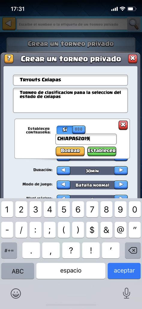 Creado el torneo para los tryouts, Contraseña : CHIAPAS2019, Depende de cuantos entren al torneo , Se elegirá el top de clasificados...🐆
