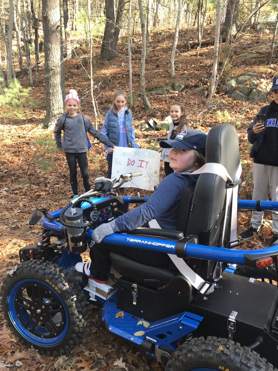 curt_stevenson's tweet photo. Fun and amazing day with JB - he bravely navigated an awesome machine from @TerrainHopperUS up and down Noanett Peak with that great #bostonview #reachthepeak https://t.co/kfWTn0iCss