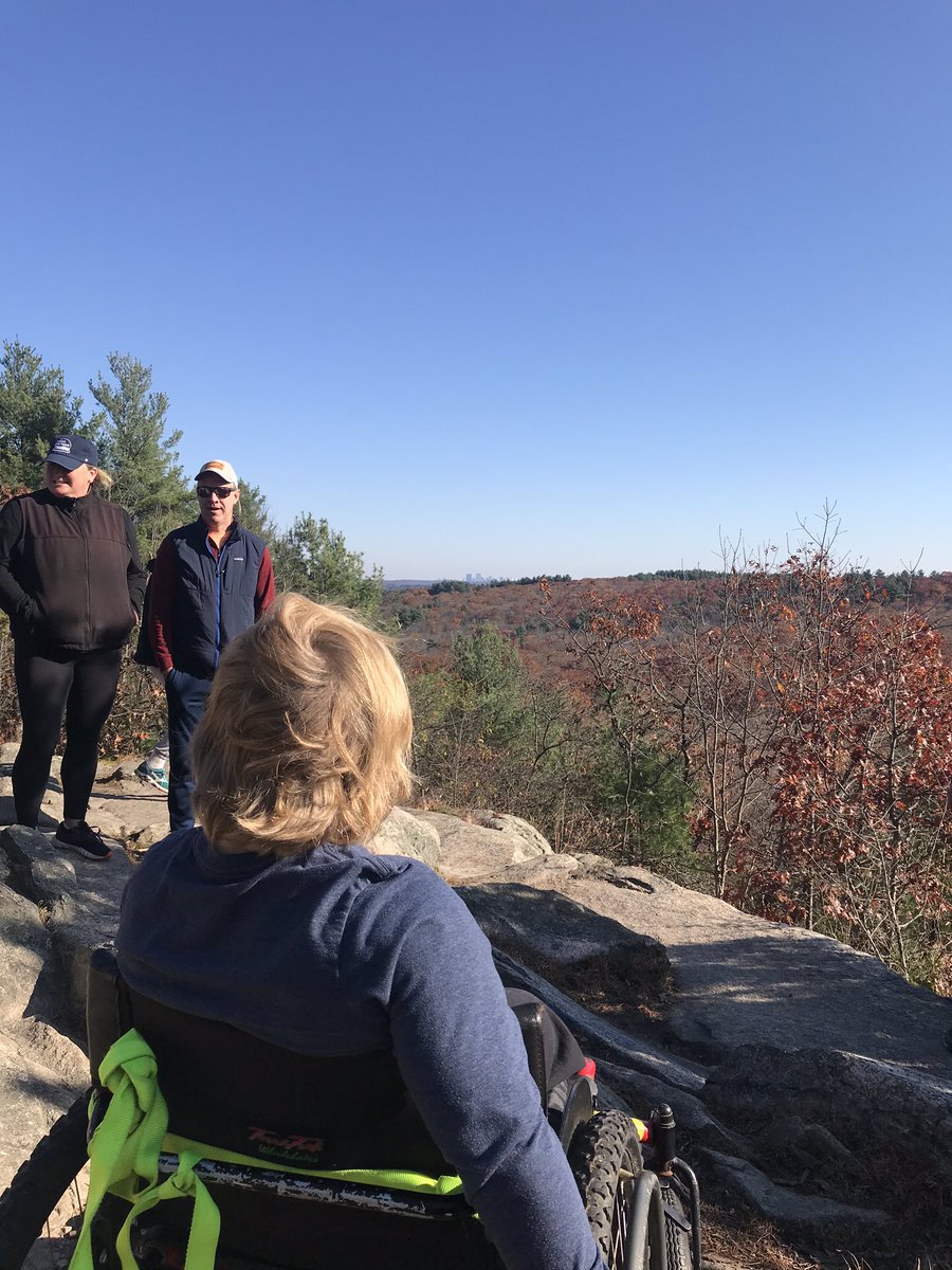 curt_stevenson's tweet photo. Fun and amazing day with JB - he bravely navigated an awesome machine from @TerrainHopperUS up and down Noanett Peak with that great #bostonview #reachthepeak https://t.co/kfWTn0iCss