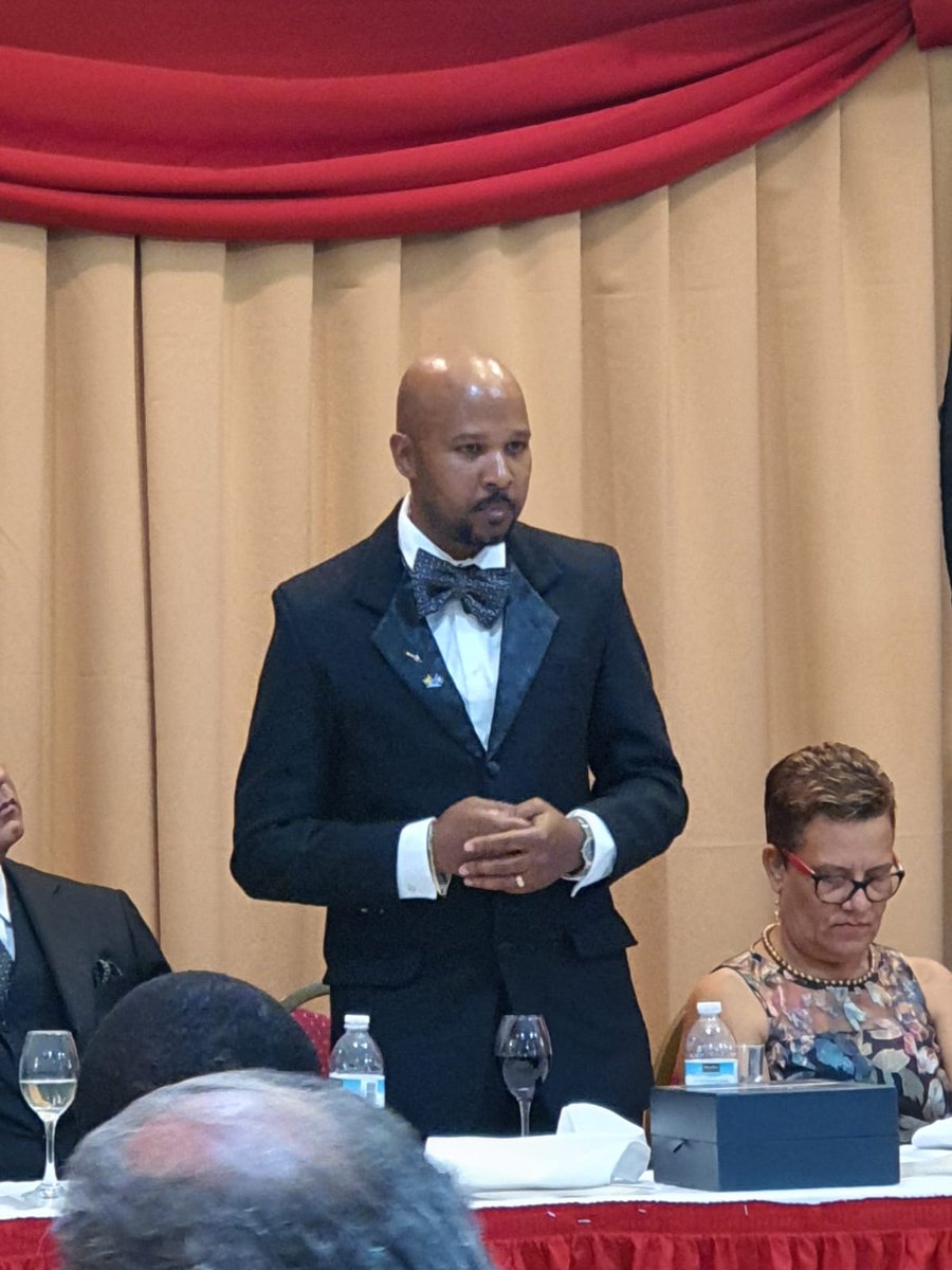 DGL_GY's tweet photo. Congratulations to WBro. Winston H. Grant on his  ascension to the Chair in Caicos Island Lodge #9661. WBro Grant served as SW in Union Lodge #247 of Guyana before he migrated to the Turks and Caicos. The installation was attended by brethren of Union Lodge #247. https://t.co/CcLzqPxZWj