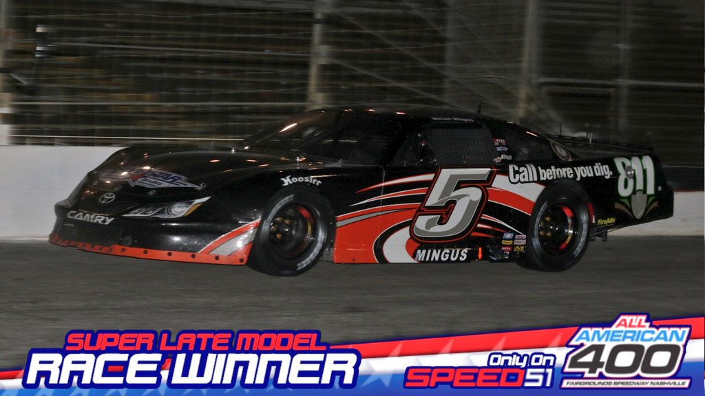 Fairgrounds Speedway (@fgspeedway) on Twitter photo .<a href="/Mason_Mingus/">Mason Mingus</a> wins the 35th Annual #AllAmerican400 here at Nashville.
Thank you to the fans, drivers and everyone involved for a great weekend. .<a href="/Mason_Mingus/">Mason Mingus</a> wins the 35th Annual #AllAmerican400 here at Nashville.
Thank you to the fans, drivers and everyone involved for a great weekend.