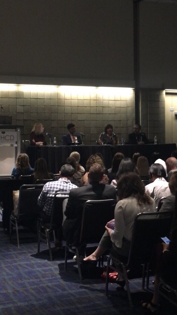 AIA_AAH's tweet photo. Hear from current industry leaders @TSSR9, David Allison &amp; @CHD_DebraLevin moderated by Jen Wilcox at the NextGen Forum in Room 208-209. Learn how you can impact health care design! #HCDcon https://t.co/HsAd4jlVvo