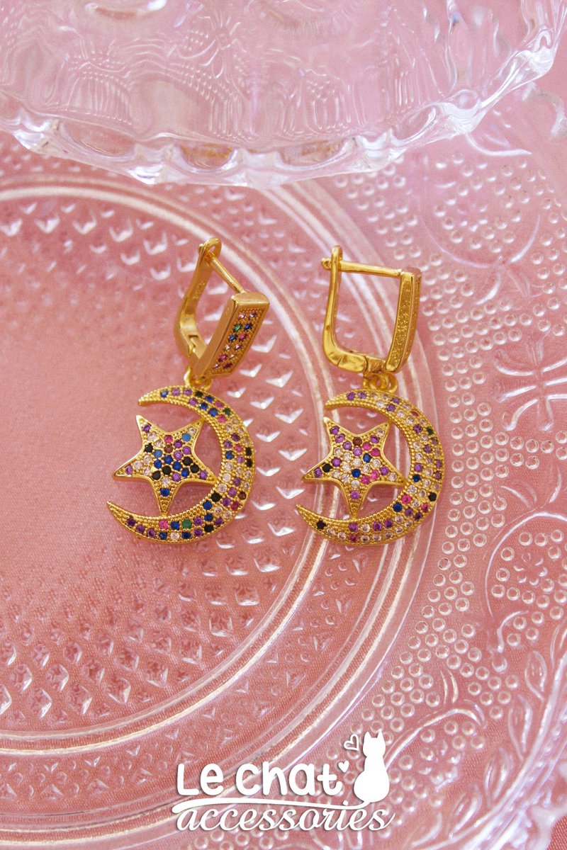 lechataccessori's tweet photo. ฮOON HOOPS, CELESTIAL earrings, Star hoops, Zirconia hoops, Rainbow earrings, Colorful hoops, Charm hoops, Elegant hoops, Multicolor hoops https://t.co/Qzp030qscK #moonearrings #starearrings #goldhoops #celestialearrings #moonhoops #celestialgift #zirconiahoops https://t.co/oCms2WCCk3