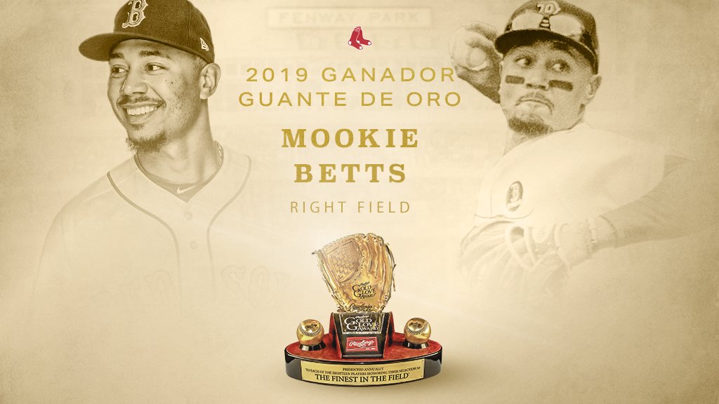RedSoxBeisbol's tweet photo. ¡MERECIDO RECONOCIMIENTO! 👏 @mookiebetts se lleva el Guante de Oro. 🤩 ¡Eres el mejor, Mookie!
#MediasRojas | #GoldGlove https://t.co/4noKqSTLyz