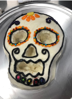 WVCSDSUPT's tweet photo. Our Culinary Arts students made Day of the Dead cakes in celebration of Halloween. https://t.co/ftBVuLquQx
