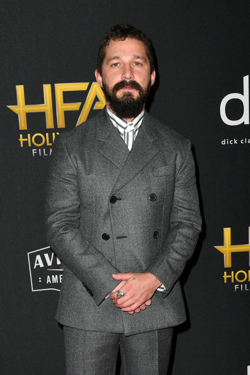 Honoree, Shia Labeouf steps on the #HollywoodAwards Red Carpet!