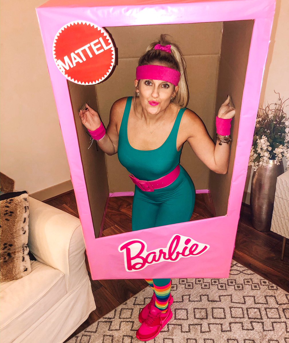 whitneyawebster's tweet photo. 💖I'm a Barbie girl in the Barbie world💖 I grew up doing the Barbie workout video on repeat! I guess I should give Barbie the credit for my love for working out...right @HayleyWielgus @cjwielgus?!? #lifeofwhitweb #halloween #barbie #workoutbarbie @Barbie https://t.co/Rhr7arvxUS