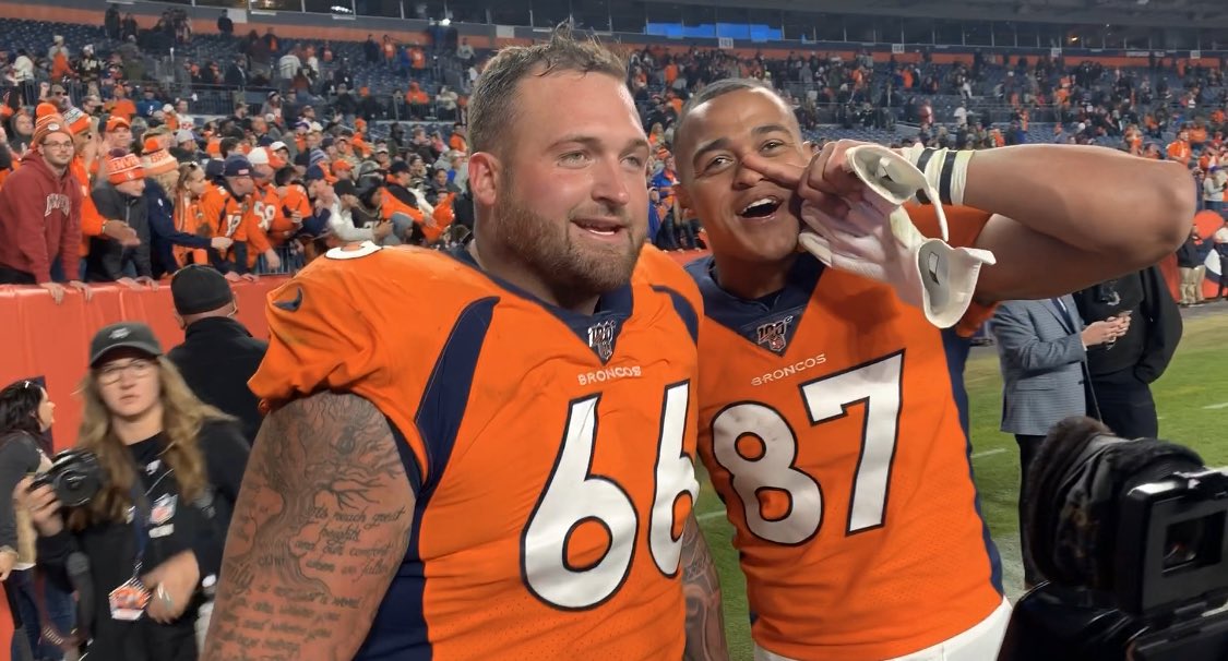 nick_rothschild's tweet photo. .@Dalton_Risner66 and @nrfant: best buds for life 🤙🏻 #RookieNight #Denver7 https://t.co/RIQwuSmpgv