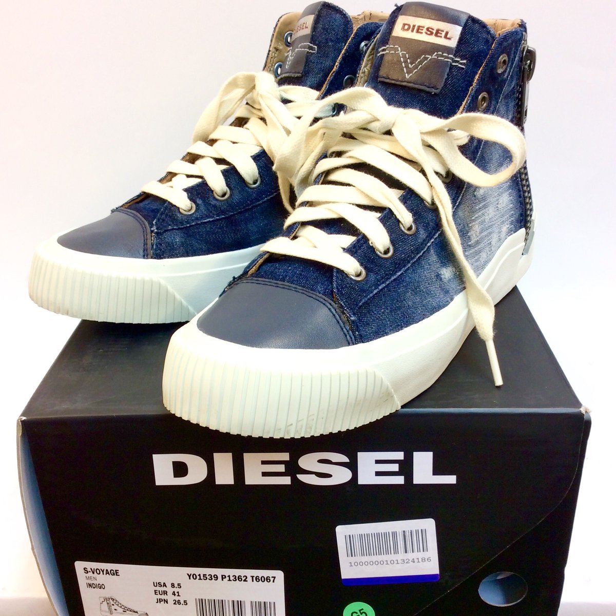 Mo Zeal Shonandai モジール湘南台 T Co 6a6ux69mt9 新入荷 Diesel ジップアップ ハイカットスニーカー デニム生地 5 900 Tax Size 26 5 Diesel ジップアップハイカットスニーカー Mozeal モジール 雑貨 ホビー 古着 古着屋 買取