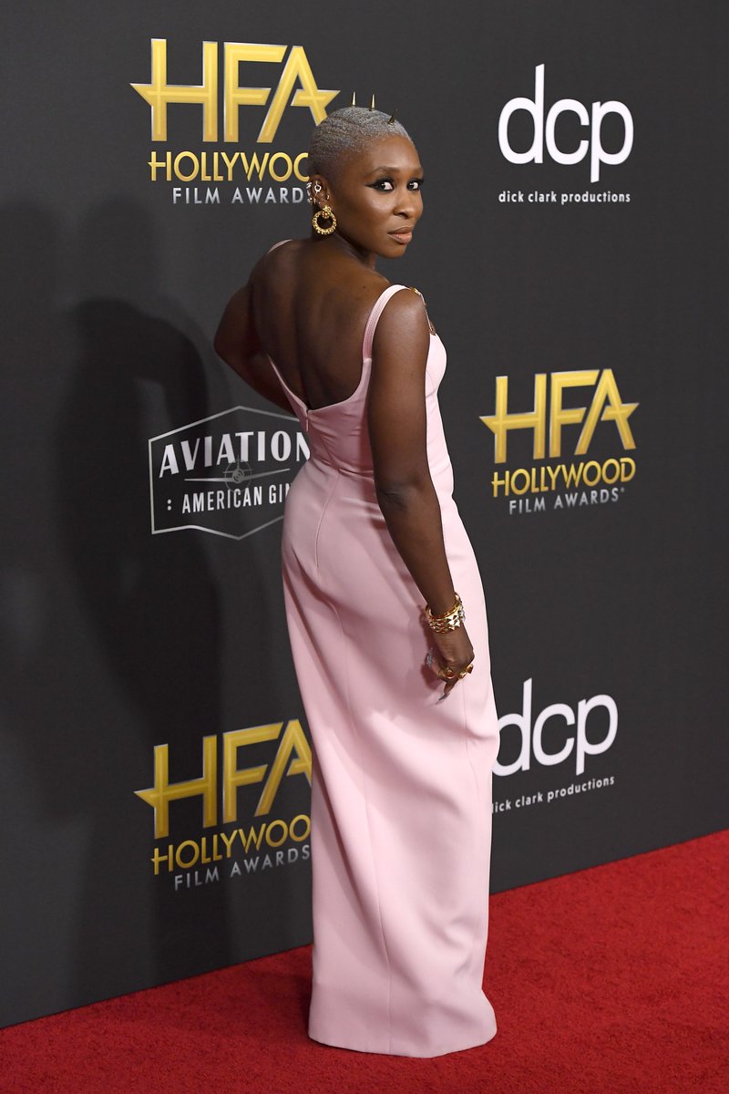 Honoree, @CynthiaEriVo, showing us how to rock the #HollywoodAwards Red Carpet!