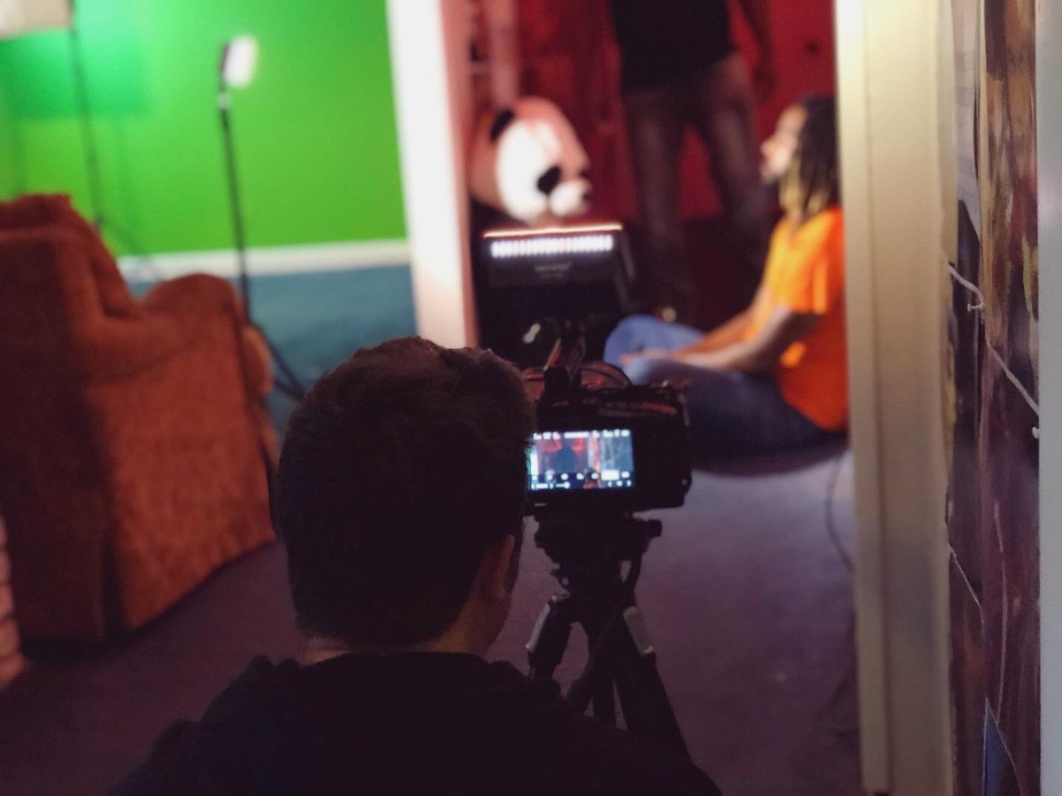 MrEvanKidd's tweet photo. I’ve been making a new movie called Panda Bear It for the last three weeks! 

Throughout all the perpetual motion of this picture it’s crucial to mark that our doing it is the destination. And that’s pretty special to me. Happily making movies in NC with my friends. https://t.co/w0lCKQNNFZ