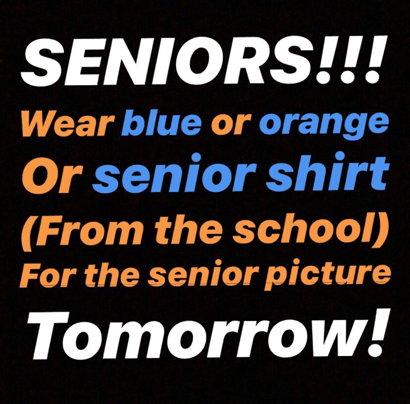 TimberTints's tweet image. REMINDER FOR SENIORS: