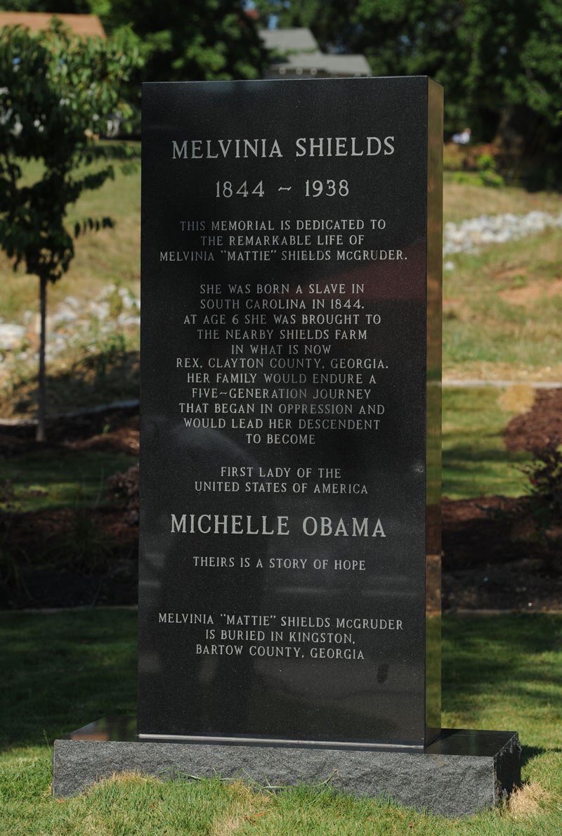 Okay, let’s heat things up a little more. Remember First Lady, Michelle Obama? Her Great-great-great grandmother, Melvinia Shields was born enslaved in South Carolina in 1844