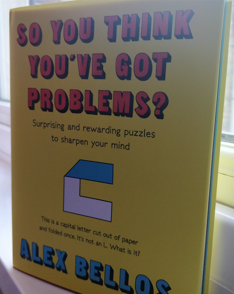 Bobby_Seagull's tweet photo. This morning's @BBCr4today #PuzzleForToday has been set by puzzle master @alexbellos to celebrate the release of his new book out this week "So You Think You've Got Problems?" ๐
Congrats on @FaberBooks publication Alex ๐
PS book cover #puzzle by @scottekim
#maths #AlexBellos https://t.co/SEPwvtbKkB
