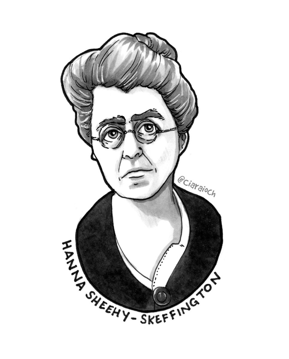  #MiniMná number 4 is Hanna Sheehy Skeffington - suffragette, campaigner against misogynistic articles in the Constitution, and jailed for smashing a window at Dublin Castle in protest. "Until the women of Ireland are free, the men will not achieve emancipation".  #Mnávember