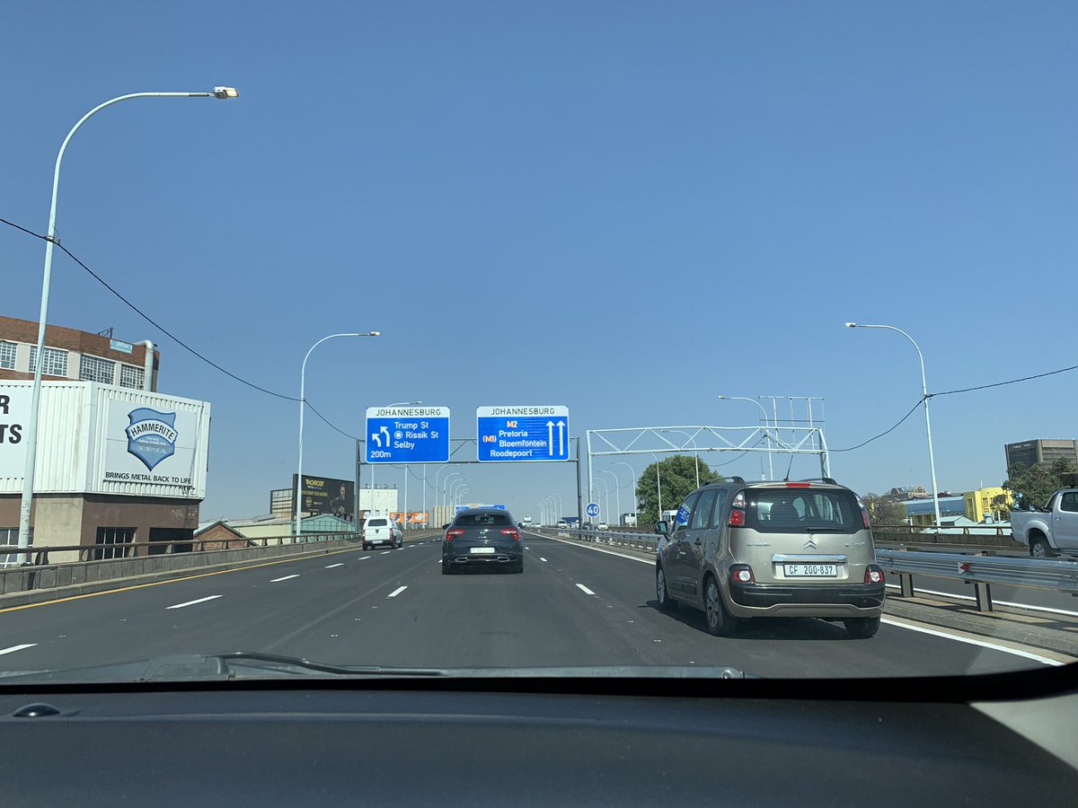 #M2Bridge finally reopened, please don’t tell the trucks and Taxis, 😂😂😂👌 after 8 months of detours, we can now finally get to town quicker! 👏🏿💯#MondayMotivation #M2Opening thanks @CityofJoburgZA