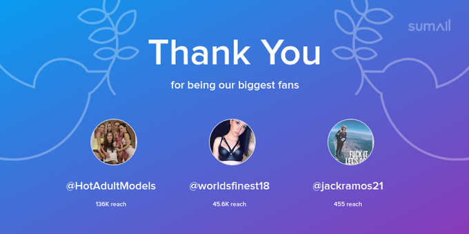 Our biggest fans this week: HotAdultModels, worldsfinest18, jackramos21. Thank you! via https://t.co/Lnrg9rGJvt<a href="/tag/pillowdick"class="tags"><span>#pillowdick</span></a><a href="/tag/cutetoy"class="tags"><span>#cutetoy</span></a>