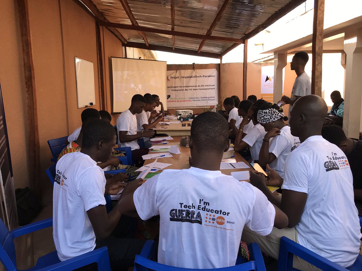 guerra_hub's tweet image. Démarrage ce matin de la formation de 20 Tech Educators dans le cadre du programme @ImpalaEdTech avec le soutien de @unfpabenin
Cc @bjlaurenceau @vidjinnangniG @agbegnigan2013 @AurelieASZ @numeriquebenin @ImpalaBridge @keoubougoupi 
#SDG4 #SDG5 #Edtech #BeninNumerique #wasexo