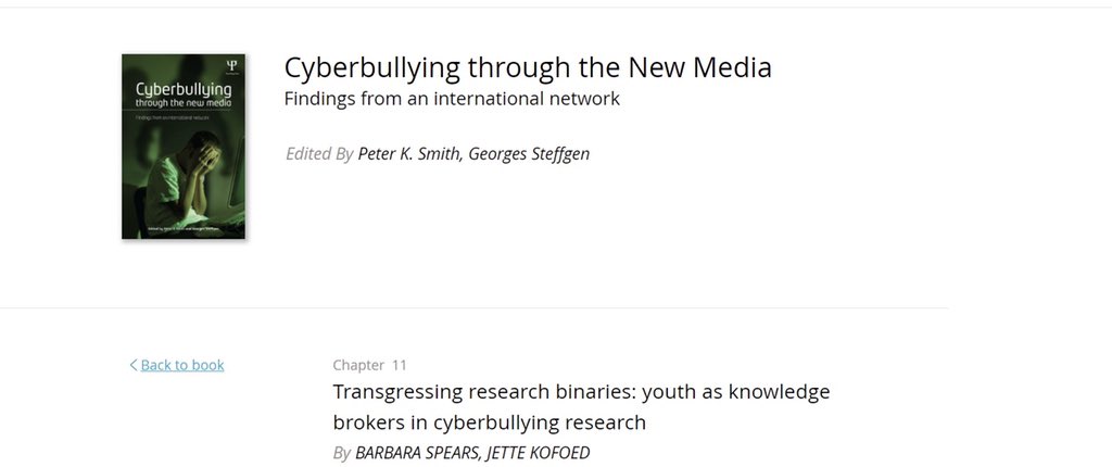 BarbaraASpears's tweet image. Been writing about youth as knowledge brokers and co-designers for quite a while now @tweetinjules @justinpatchin #youthvoice #studentvoice #knowledgebrokers #cyberbullying