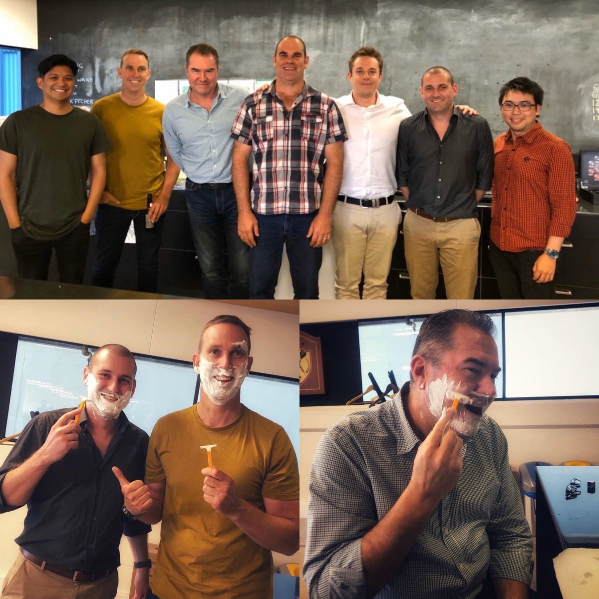 Some of the Partridge chaps kicking off Movember last Friday on Day 0 by resetting their faces!  We’ll tune in later this month to see how the mo’s are doing! 👨🏻‍🦰  #movember #partridge #anotherpartridgeproject