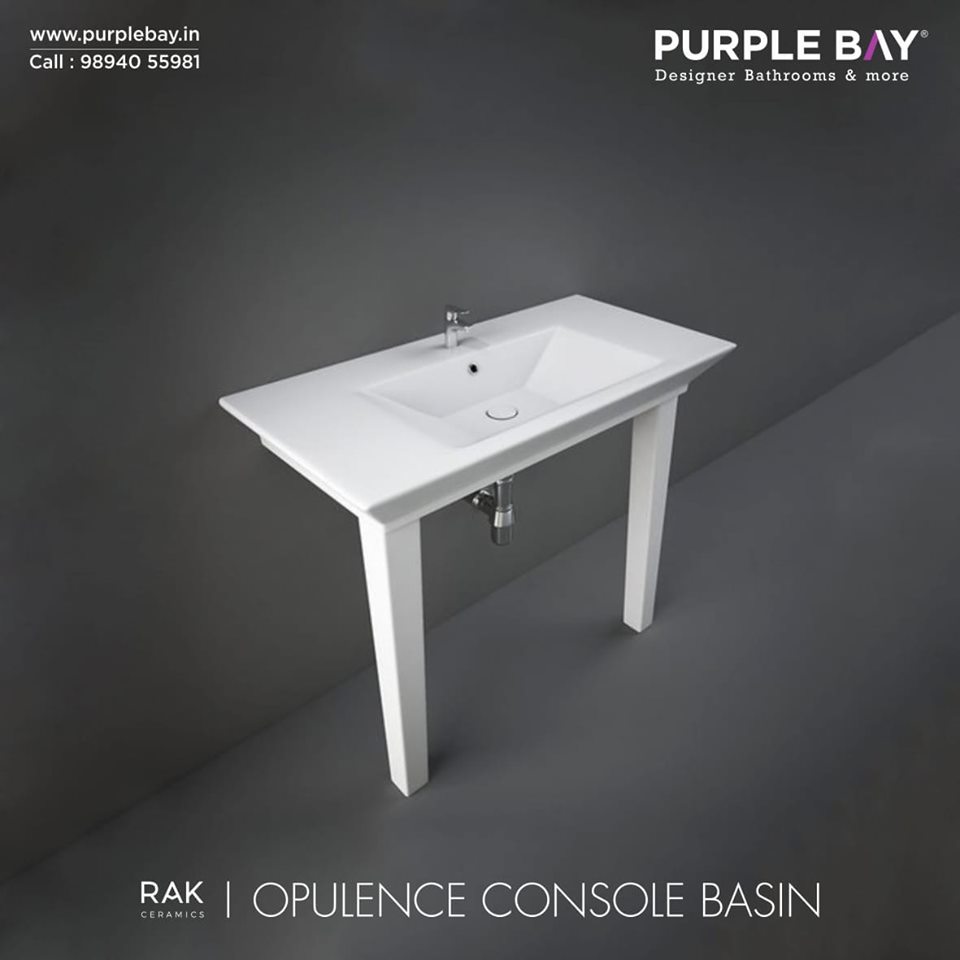#RAK's Opulence Basin is an iconic new range that is designed to make a strong individual statement for your bathroom.

For enquiries call us on 98940 55981 or visit our showroom @ R.S Puram
#Purplebay #Coimbatore #DesignerBathroom #sanitarywares #DesignerWashbasin #ceramic