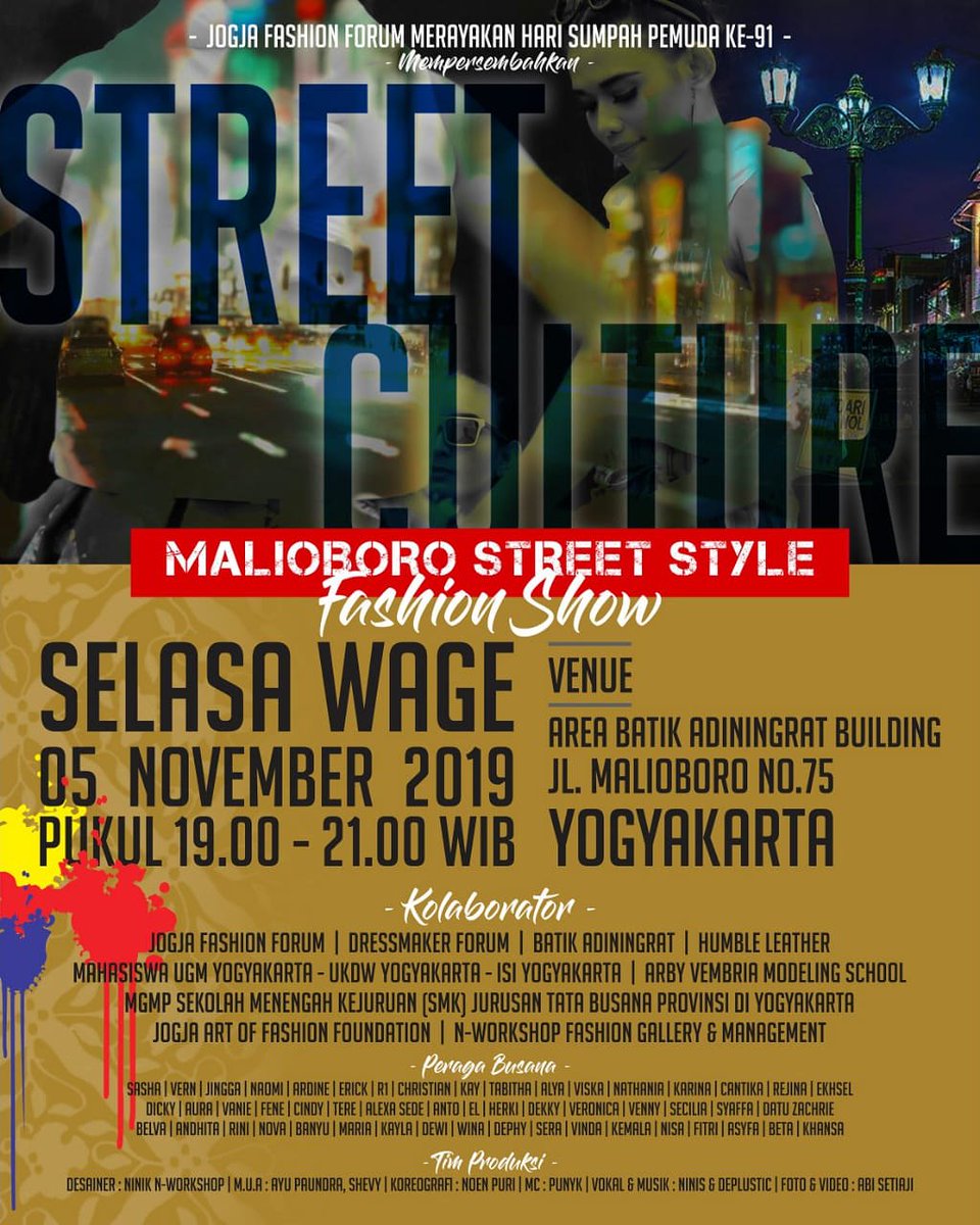 .
Be there.. or be behind! 😎📷☕💃
.
.
#streetculture 
#streetstyle 
#streetwear
#streetphotography 
#malioborostreet 
#malioboro 
#selasawage
#selasawagemalioboro 
#jogja 
#yogyakarta 
#fashionshow 
#fashionphotography 
#fashionevents 
#batik 
#batikart 
#batikmodern .
.
.