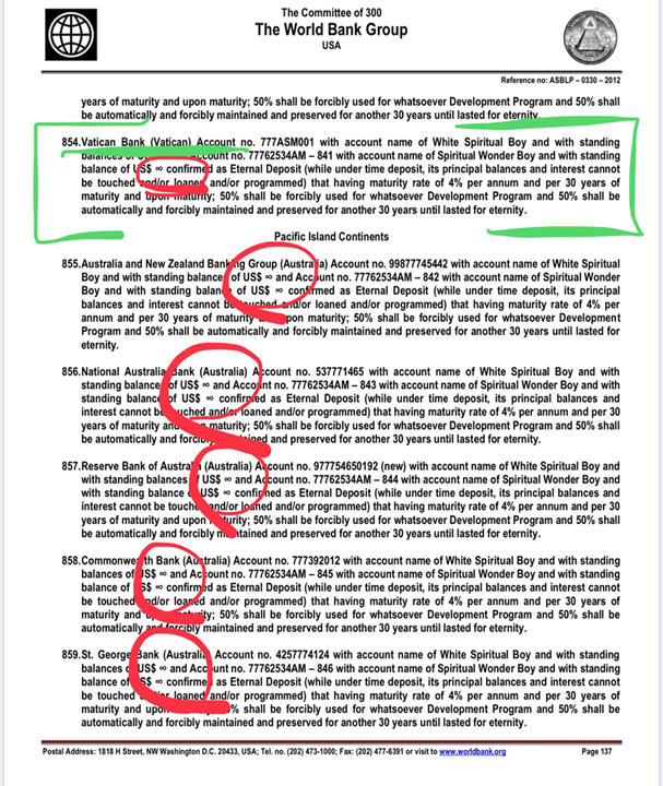 Take note of the amts in these accts and the fact that they are for …..Infinity. Seriously incredible find by  @PeaceAn0n 