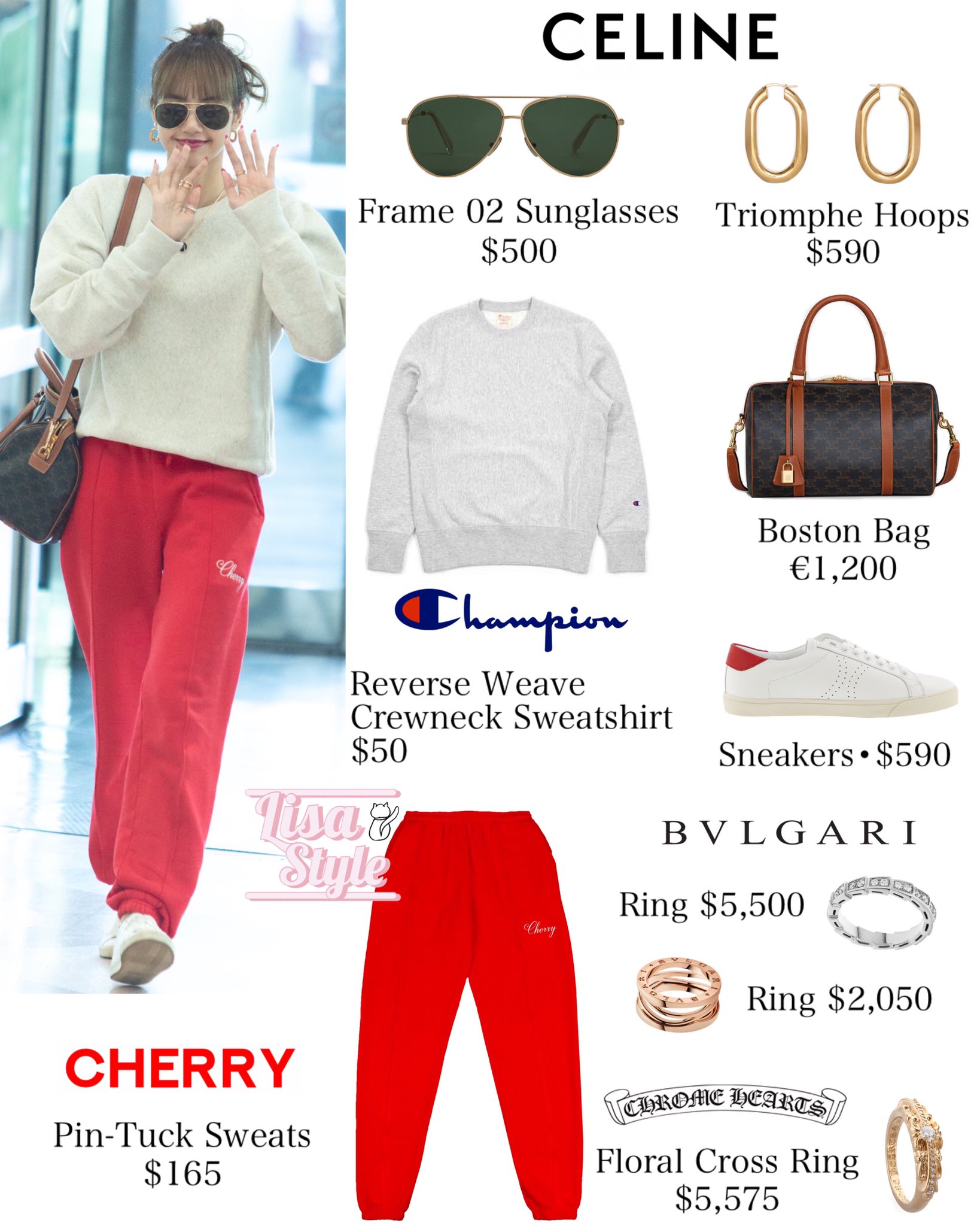 BLACKPINK CANADA 🇨🇦 on X: LISA Fashion Closet #Lisa #lalisa #블랙핑크 #리사  #ลิซ่า #blackpink #LalisaManoban #cherryla #celine #champion #bvlgari  #chromehearts cr. lisasweetgirl1  /