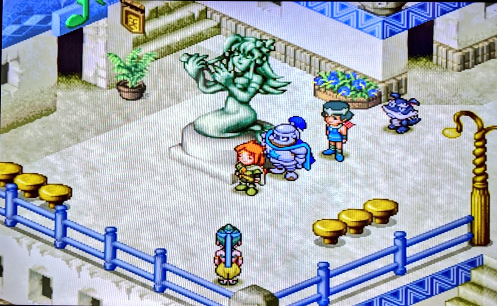 クリナさんのツイート ポポロクロイス物語 より ロマーナの町 以前ツイートしてから装飾を足したりしてます マーマン像はあるけど マーメイド像はなかった E ドラクエビルダーズ2 ポポロクロイス からっぽ島ポポロ化計画