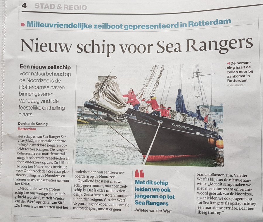 #Fantastiko ..... opleidingsschip voor werkloze  jongeren.... Met dit nieuwe zeeschip kunnen ze nog meer onderzoeks- en beheerstaken uitvoeren op de Noordzee. searangers.org/fantastiko/