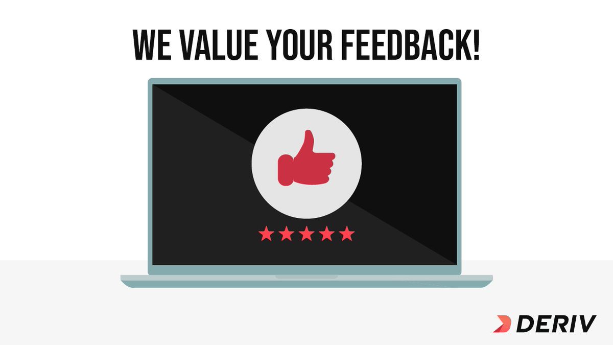 binarydotcom's tweet image. Your #feedback helps us create the best trading #platform out there! 🔝Let us know what you think of #Deriv! 💬💬💬