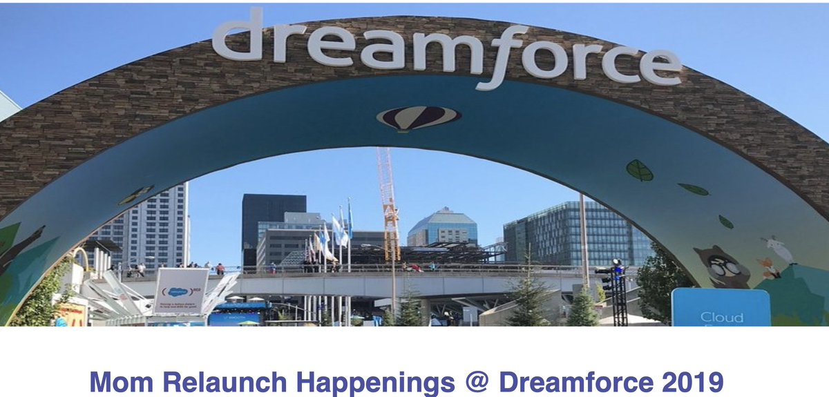 momrelaunch's tweet photo. @Dreamforce is fast approaching! Visit our website to find out more about all events that Mom Relaunch will be part of at #Salesforce #DF19 #MomRelaunch. https://t.co/GMvGGSClSg https://t.co/NRIBvFAmwT