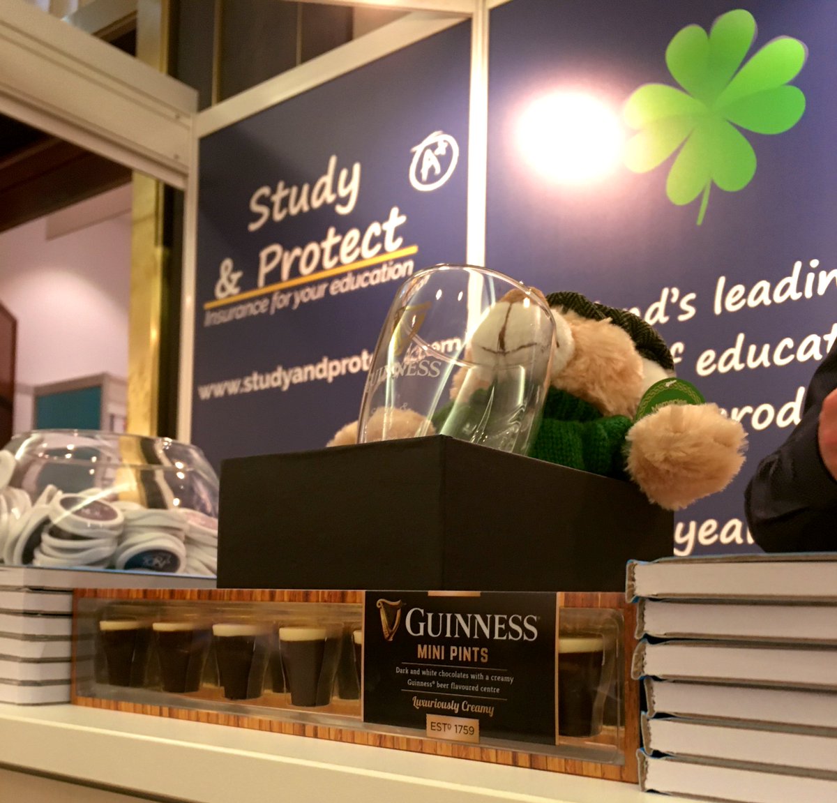 studyandprotect's tweet image. We are a go here @ICEFglobal Berlin 2019! Come visit us at booth #36 for some delicious Guinness Chocolates &amp;amp; fantastic Irish charm! #ICEF19 #Berlin @ODriscollONeil 🍀
