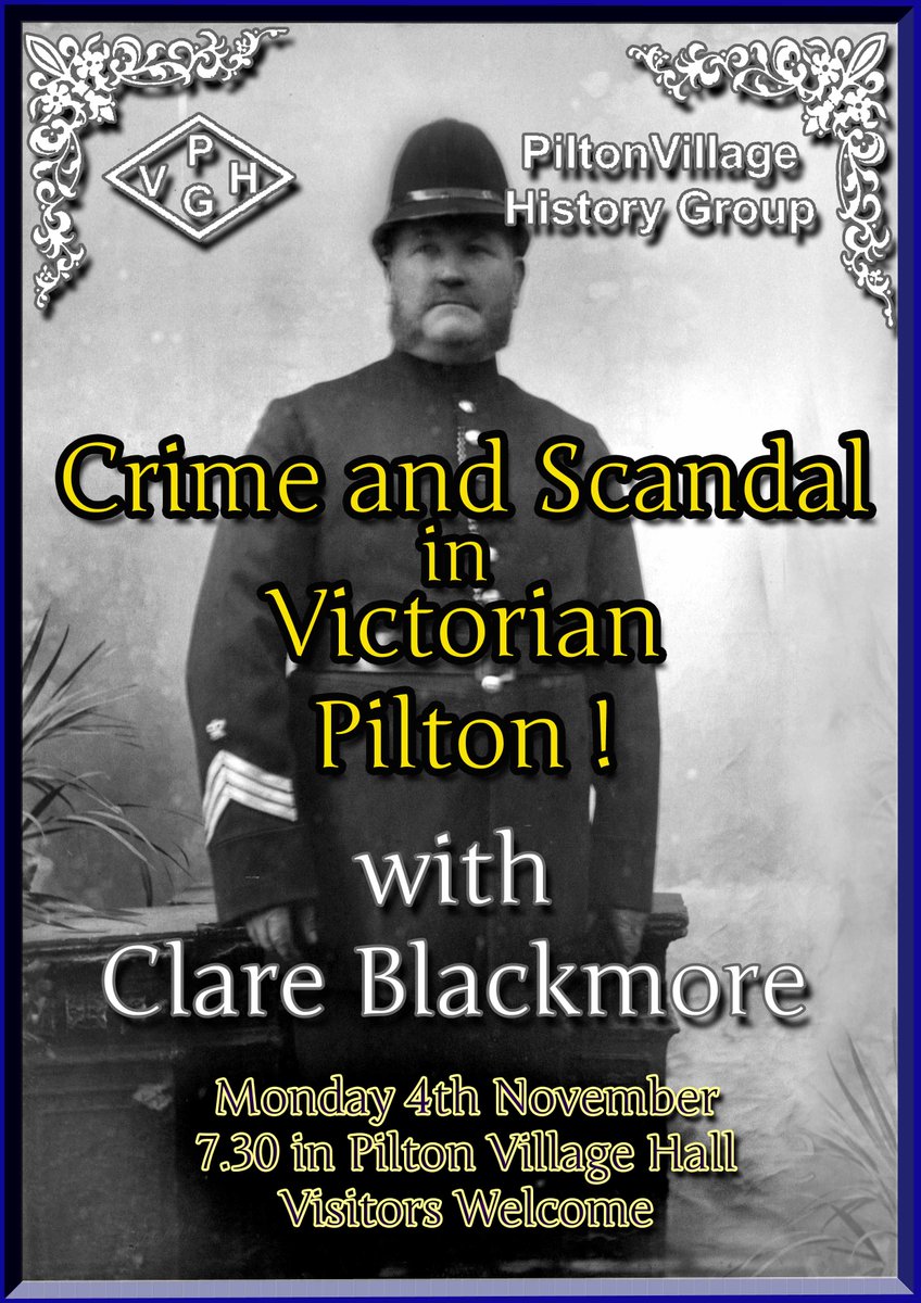 Tonight at Pilton Village History Group - Crime and Scandal in Victorian Pilton!