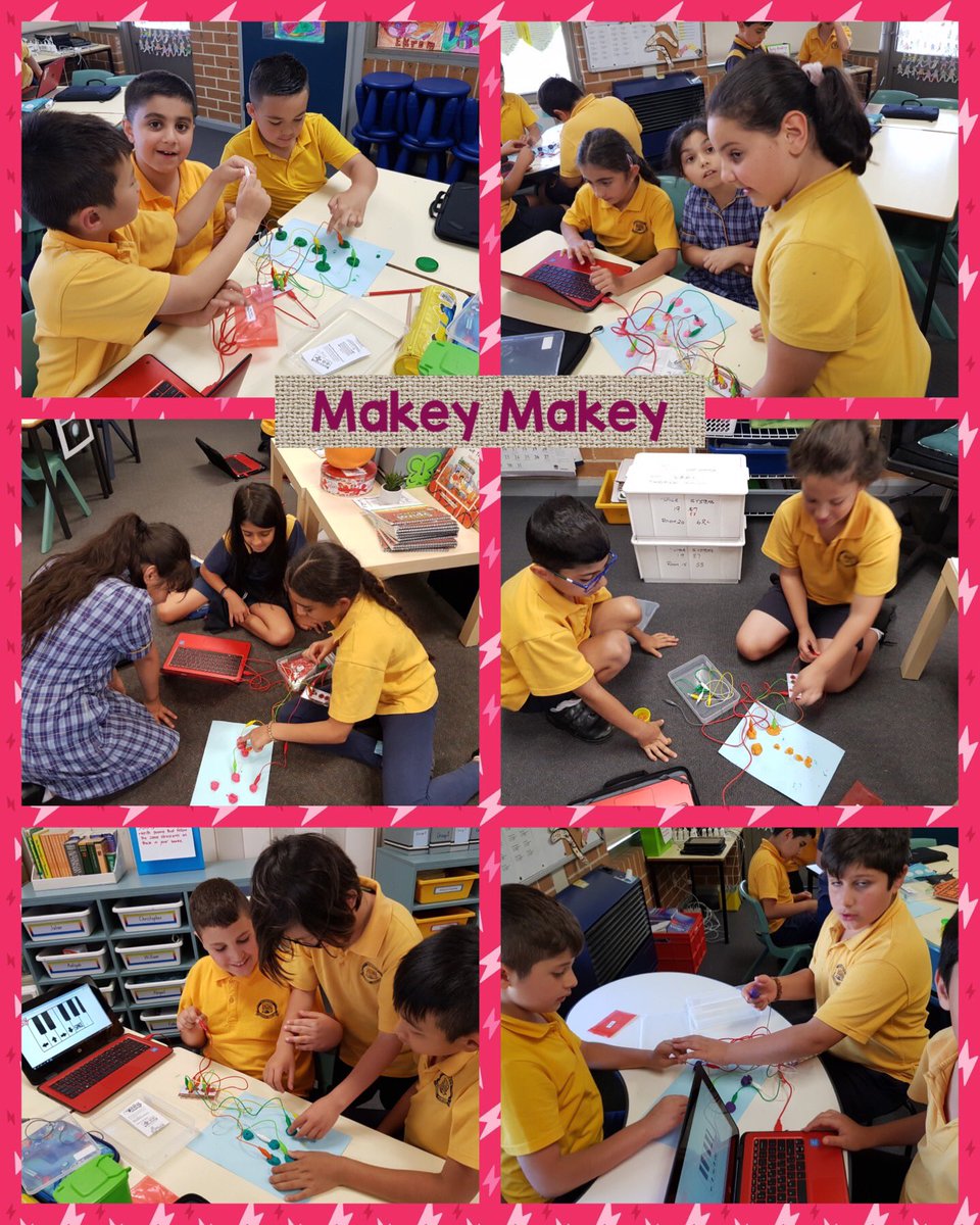 Having fun with the PC robotics kit. Year 3 using Makey Makey and Scratch coding keys to make different sounds. So engaging. <a href="/stem_T4L/">stem.T4L</a> thanks for the opportunities.