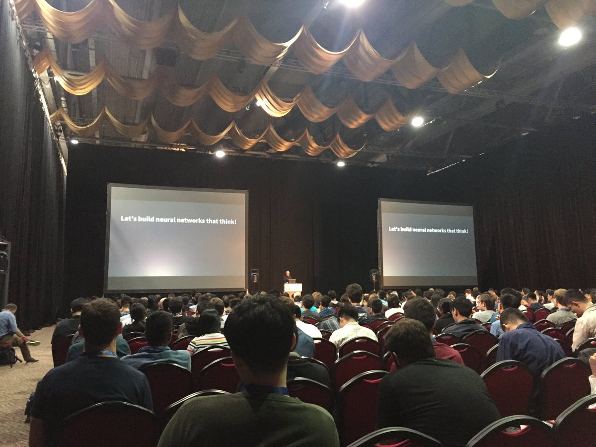 wluper_'s tweet photo. Great keynote by @chrmanning on Neural State Machine. Motivates explainable AI, grounded NLP, and reasoning! @emnlp2019 @conll2019 #EMNLP #EMNLP2019 #CoNLL2019 https://t.co/eAaa5owvLR