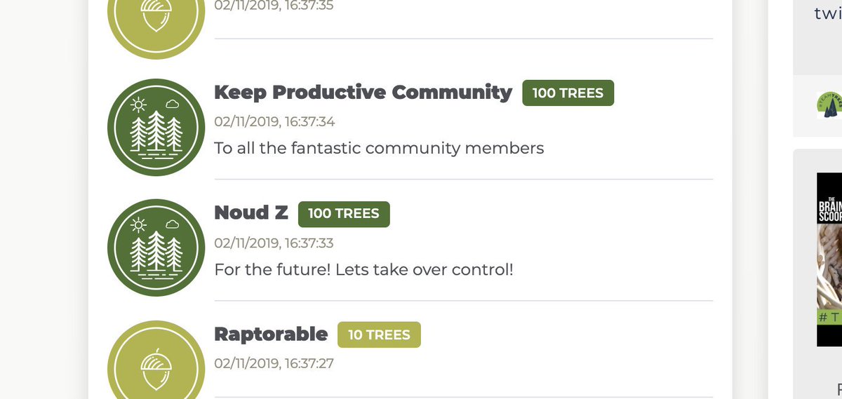 KeepProductive's tweet image. We donated 100 trees to #TeamTree at the weekend on behalf of the whole community 🌳 Smashing mission!